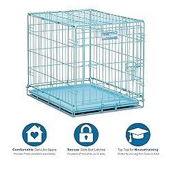 MidWest Homes for Pets Single Door Blue Folding
