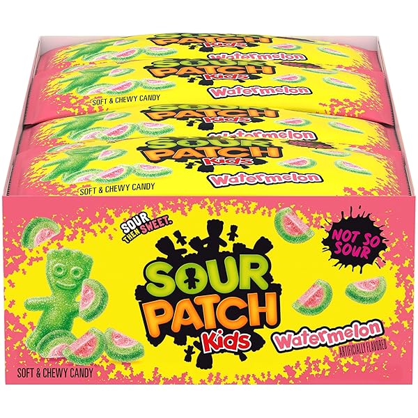 SOUR PATCH KIDS WATERMELON SOFT & CHEWY GUMMY...