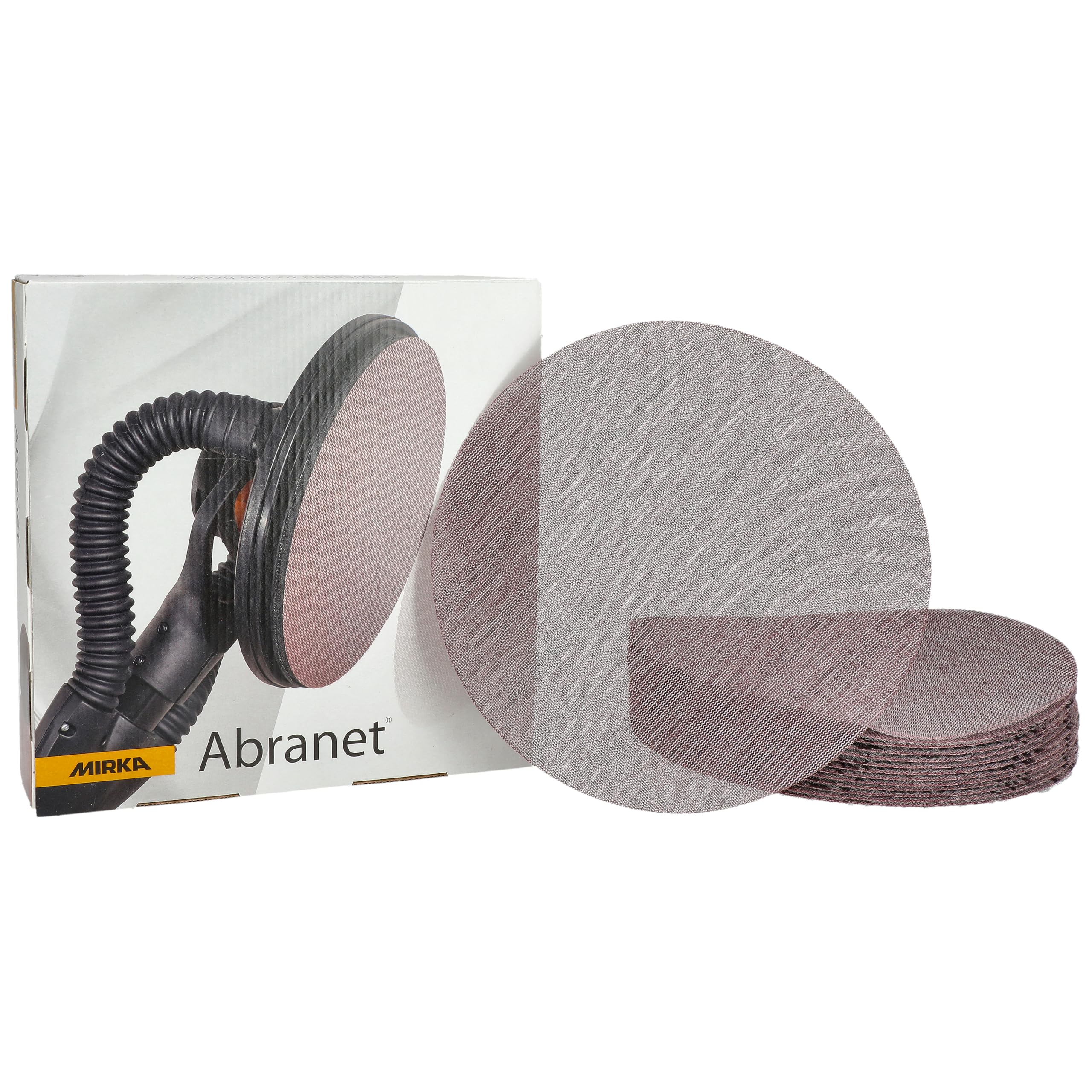 Mirka Abranet sanding disc with net Ø 225 mm Hook & loop/Grit P150 / 25 pcs/for sanding wood, filler, varnish, plastic / 5422302515