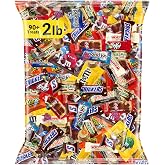 Halloween Bulk Chocolate Candy Variety Pack 2 lb, 90+ Ct Fun Size Assorted | Individually Wrapped, Peanut Butter Cups, Wafers, Candy Bars, Trick or Treat, Goodie Bags, Pinata Stuffers, Parties, Office