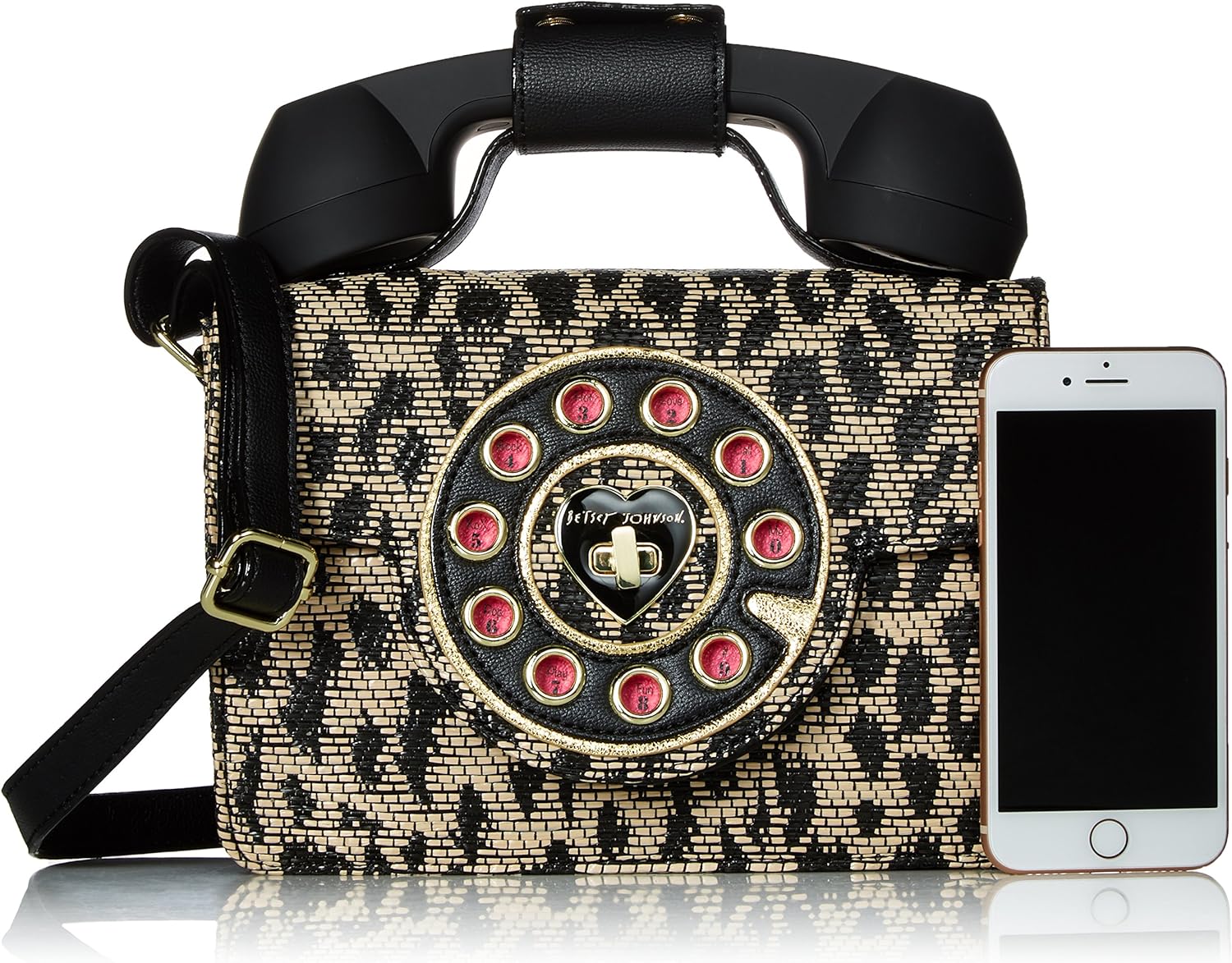 betsey johnson leopard print purse