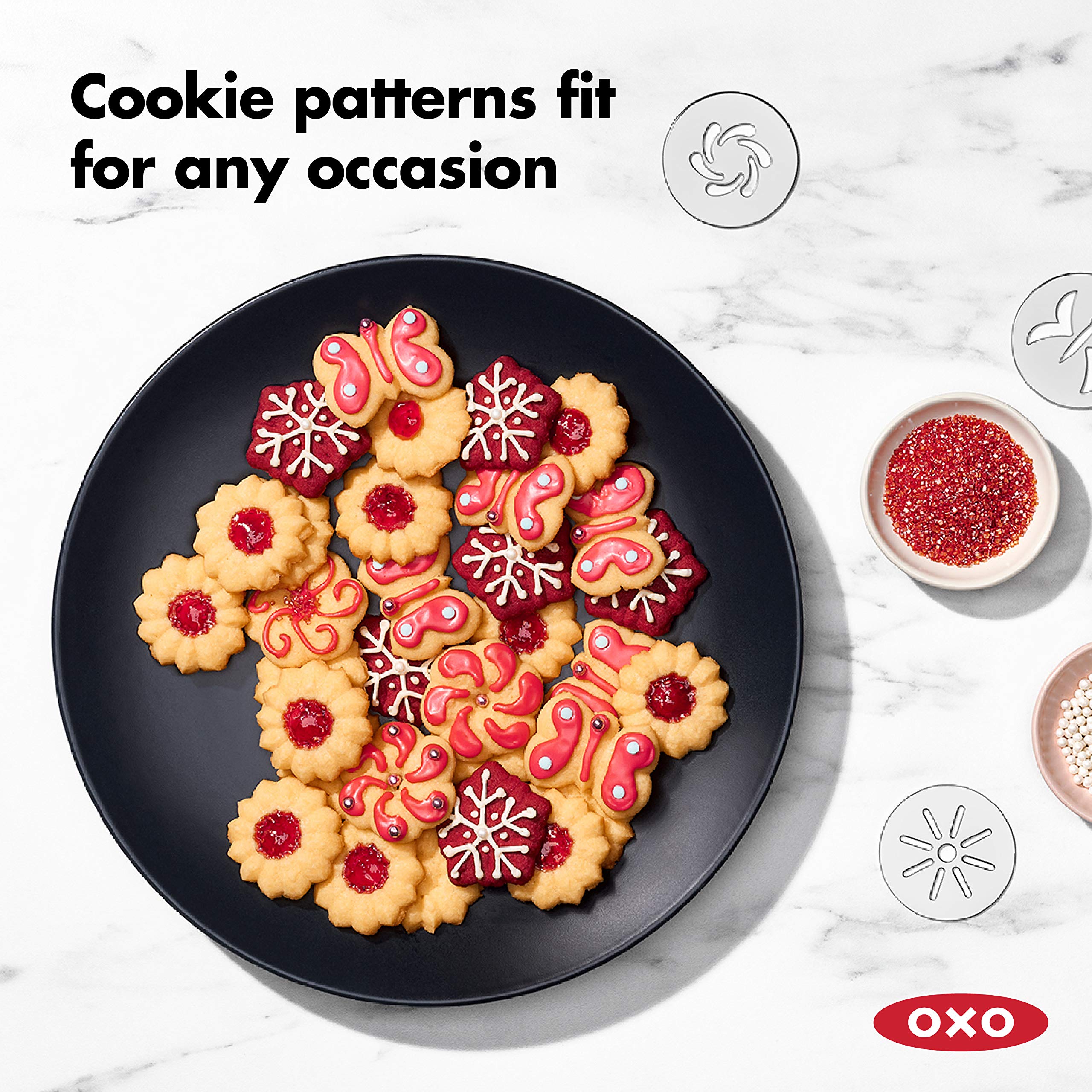 OXO Good Grips Cookie Press with Stainless Steel Disks and Storage Case