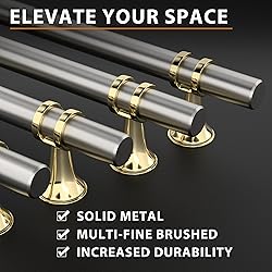 OYX 12Pack 5inch Dresser Pulls Brushed Nickel
