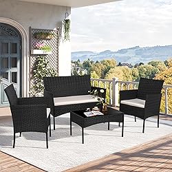 Shintenchi 4 Piece Outdoor Patio Furniture