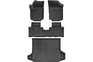 AUTOSAVER88 Floor Mats & Cargo Liner for Chevy Equinox/GMC Terrain 2024 2023 2022-2018, Custom Fit TPE All Weather Chevrolet Equinox Floor Liners and Rear Cargo Mat Waterproof Car Mats Set Accessories, Black