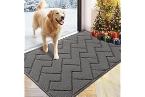 hicorfe Indoor Doormat,Front Back Door Mat Rubber Backing Non Slip Door Mats 24"x35" Absorbent Resist Dirt Entrance Doormat I