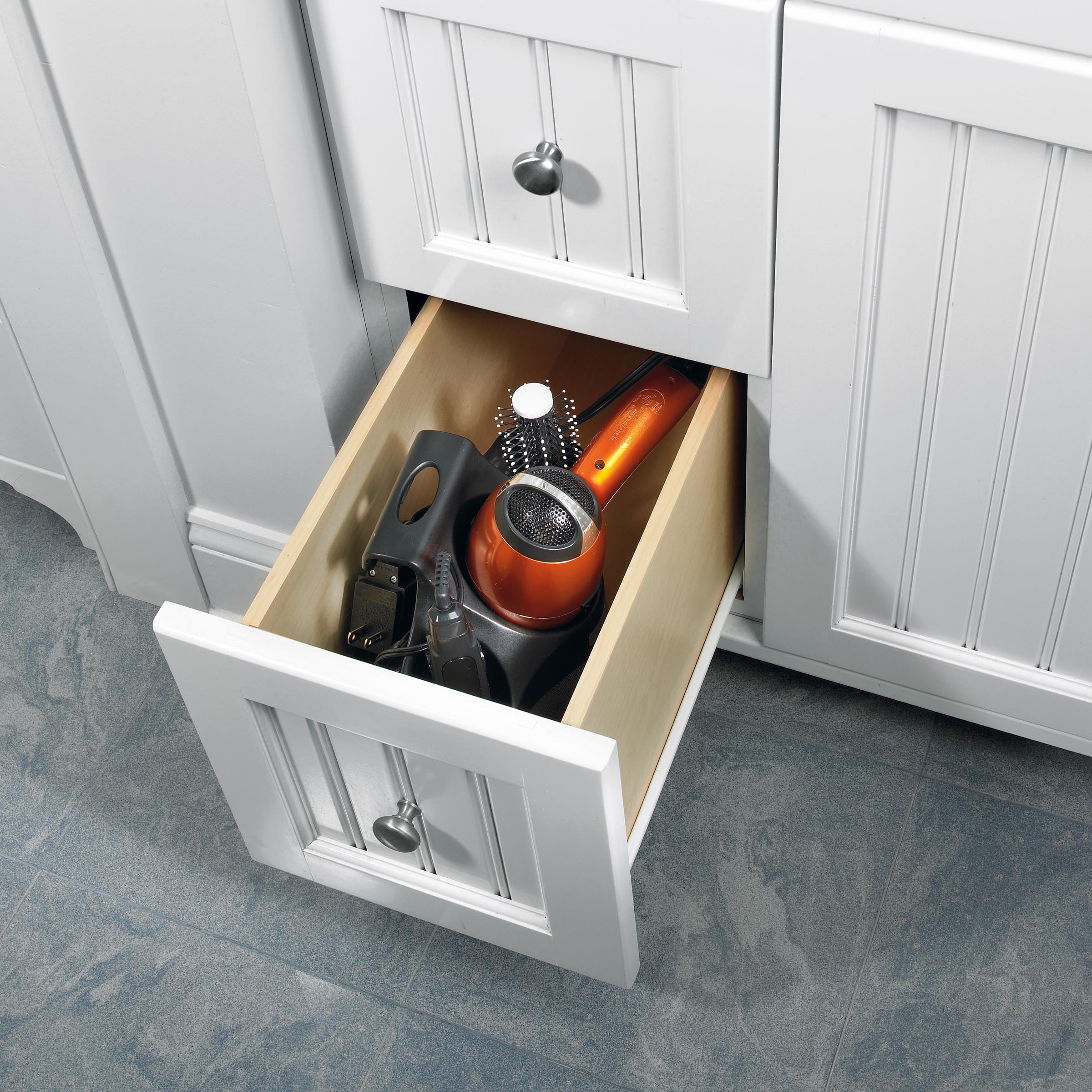 Polder Style Station Black Keep Hair Care Blow Dryer Holder Organizer