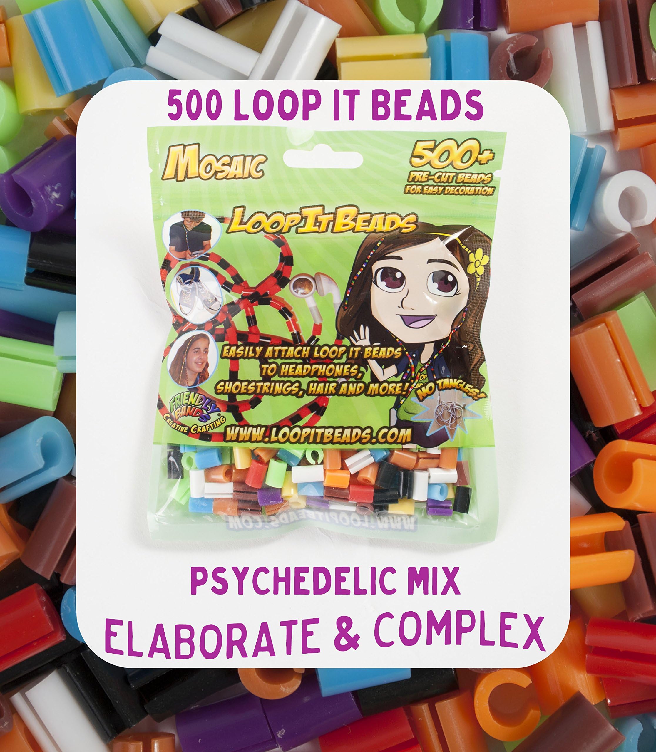 Loop It Beads - 500 Pack - Psychedelic Blend Fashion Accessory