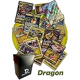 Dragon Type Pokemon Compatible TCG Assortment Bundle - Ultra Rare Card + 15 Random Cards + Dan123yal Deck Box