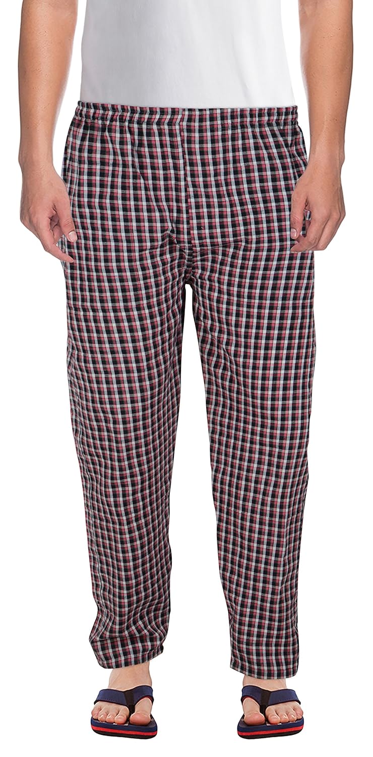 rebizo men's cotton chekered pyjama for daily use (large)