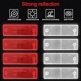 Abnaok 10pcs Self Adhesive Trailer Reflectors Rectangular 15x5cm Red Silver view 4