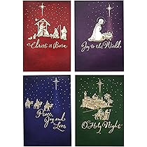 DaySpring Weihnachtskarten Set – 60 Karten, 4 Designs, Mit Umschlägen & Bibelversen