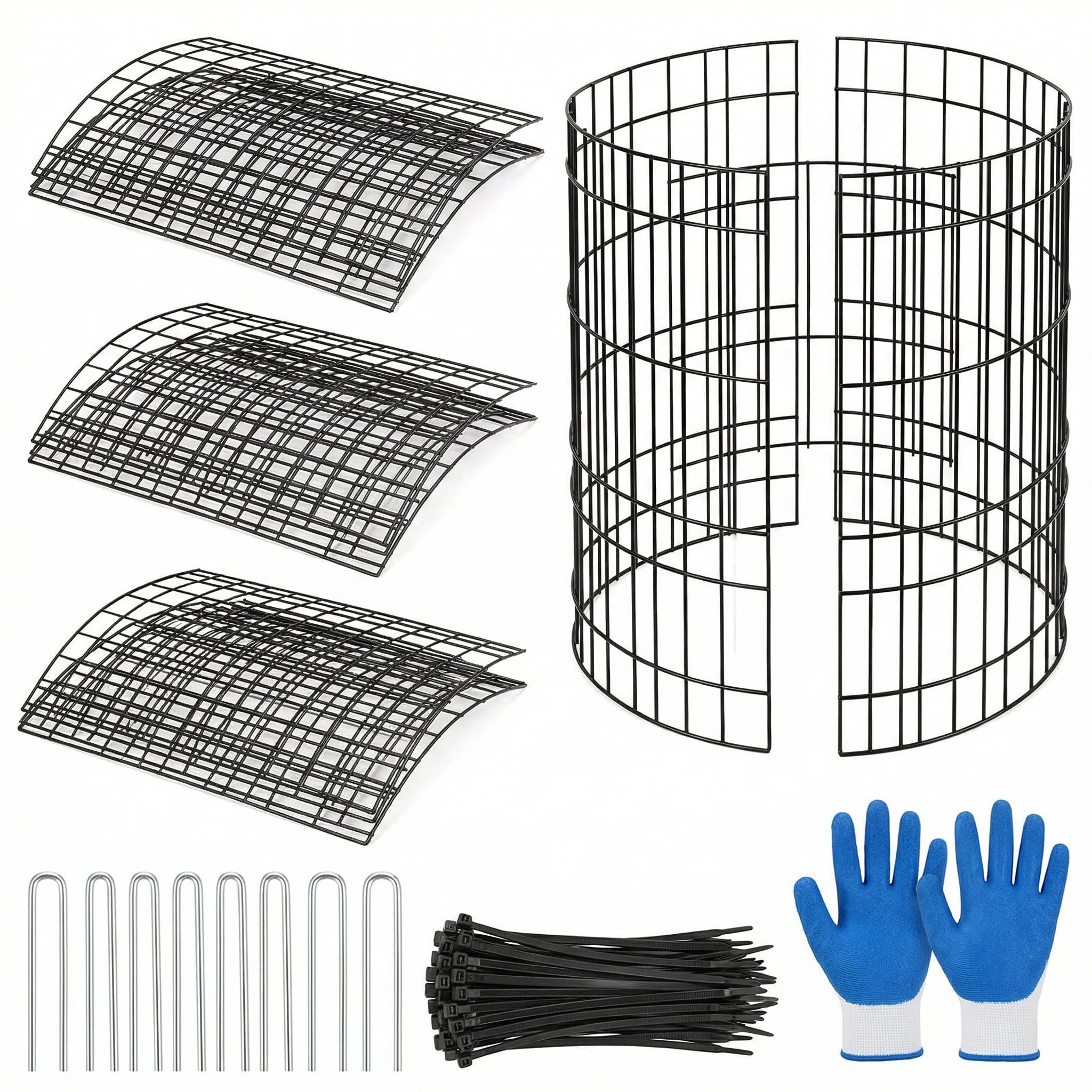Photo 1 of 3Pack Plant Protector from Animals, 9pcs Wire Plant Protectors Metal Mesh Plant Cages, 11.8 x 15.7 Inch Outdoor Plant Guards for Rabbits Chicken Squirrels and Garden Protection