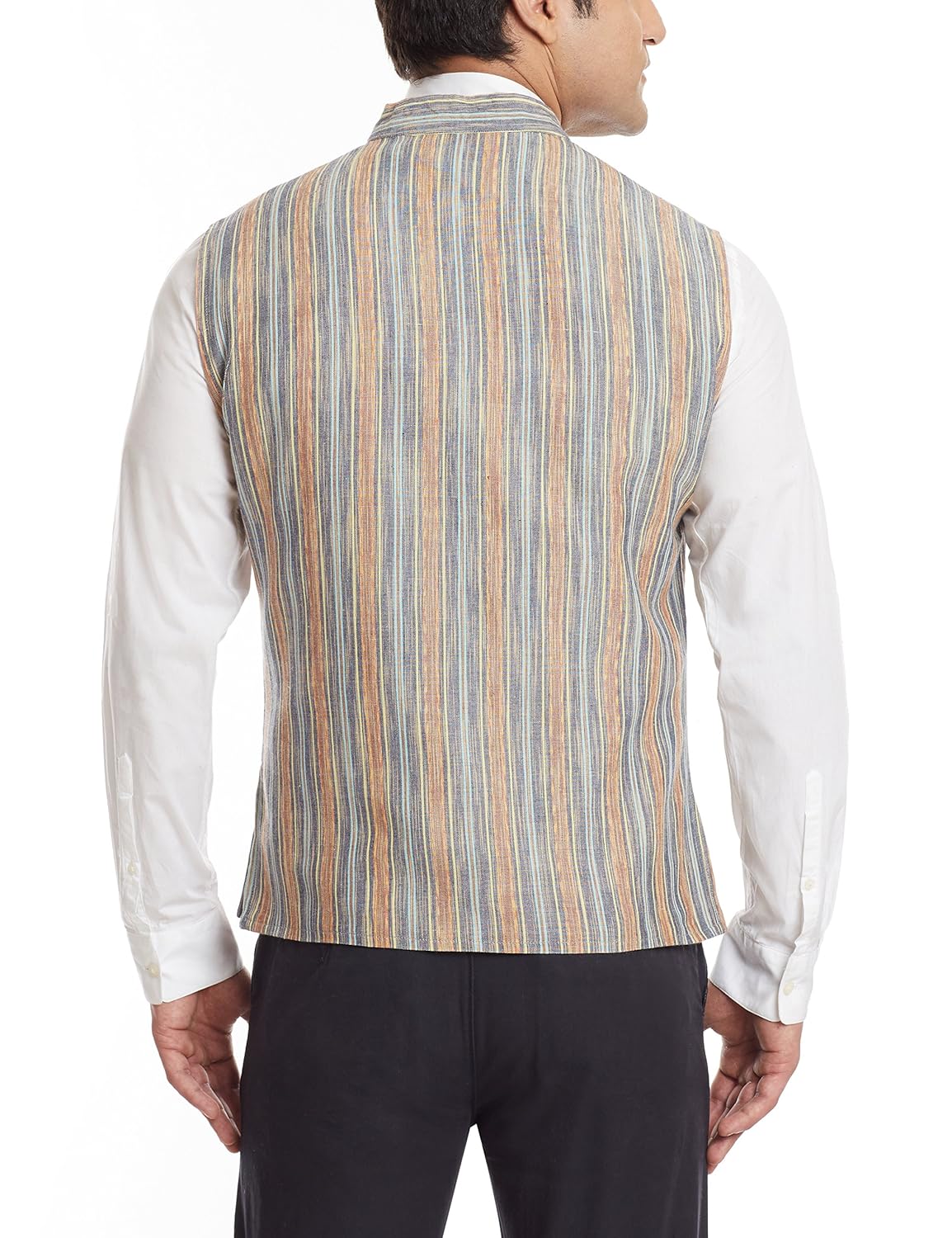 sobre estilo men's banded collar cotton jacket