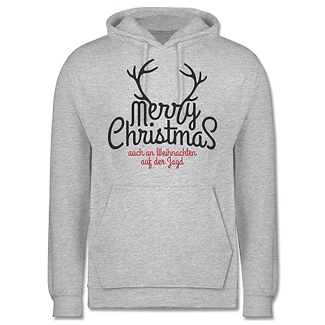 Weihnachten & Silvester - Merry Christmas Geweih - Herren Hoodie