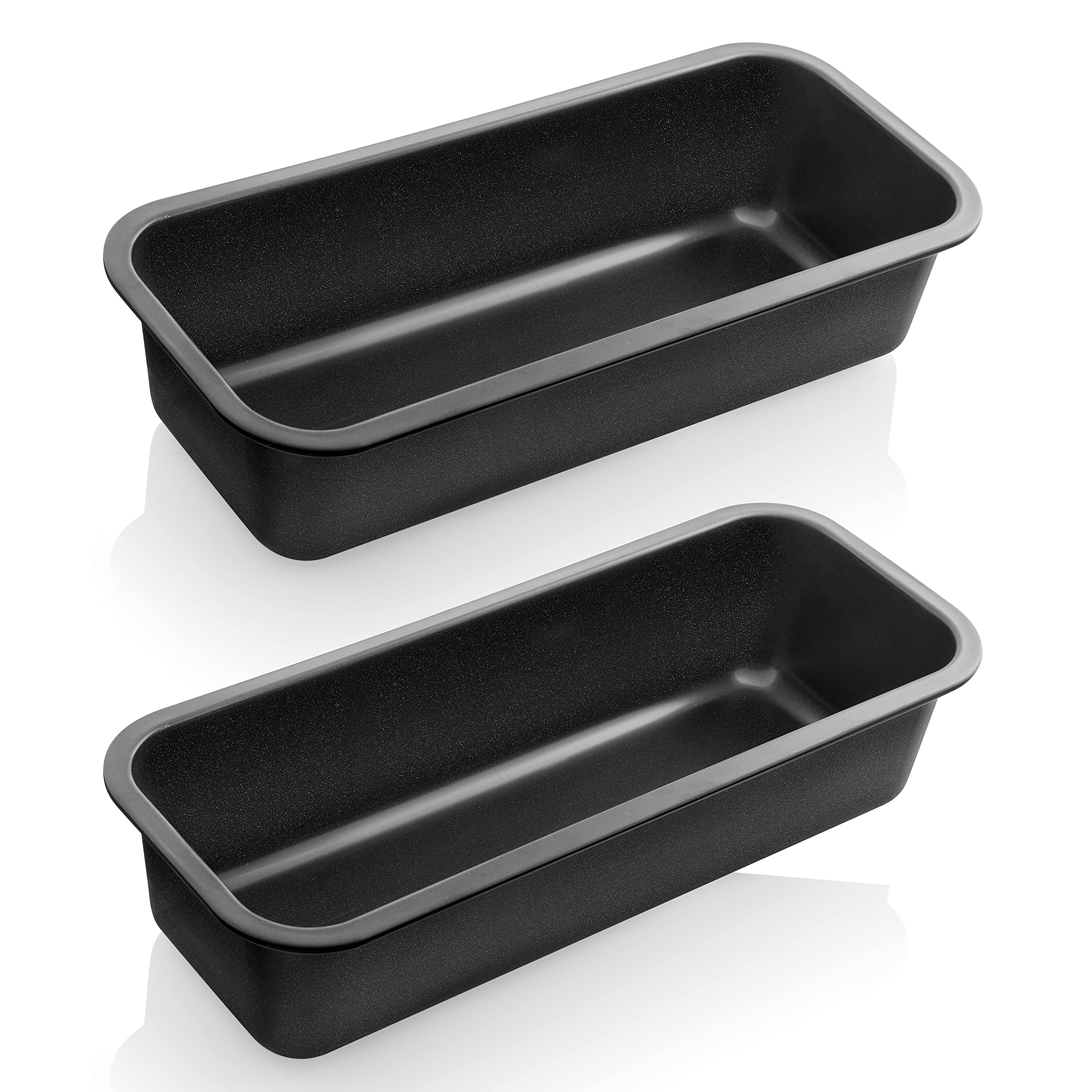 Grizzly, Bread Backing Tin, 2X 3Lb Loaf Tins, 12" x 4.5" x 3" (30 x 11.5 cm), deepdrawn, Seamless, Sourdough-Resistant, Non-Stick, Bread and Cake Mould