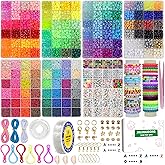 JULIMAIDONG 11500Pcs Pony Beads, Beads for Bracelets Making, Multi-Colored Hair Bead for Hair Braids, 144 Colors Kandi Friendship Bracelet Bead Jewelry Making Kits for Craft (144Color)