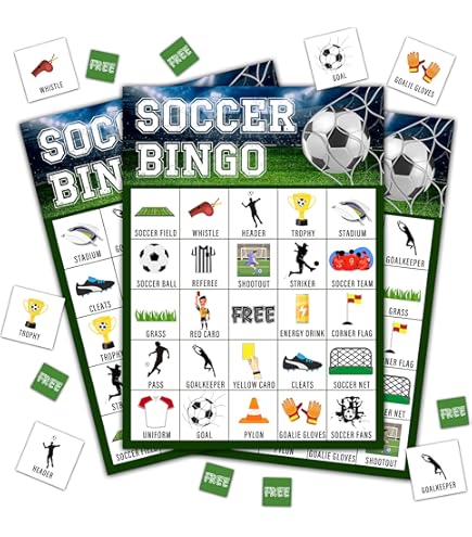 OZTEMETY Soccer Bingo Card Game, Soccer Bingo Game For Adults