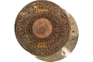 Meinl Cymbals Byzance 14" Extra Dry Medium Hihats, Pair — Made in Turkey — Hand Hammered B20 Bronze, 2-Year Warranty, B14EDMH