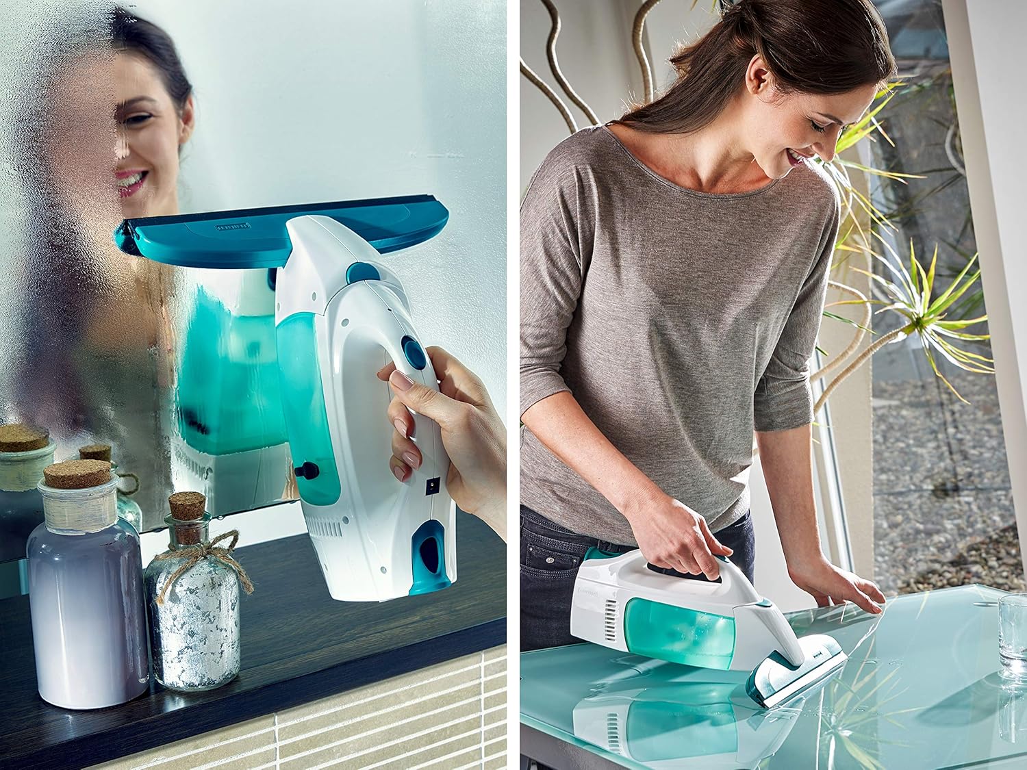 Leifheit Dry and Clean Window Vacuum Cleaner Set including Handle and Washers - Image 5