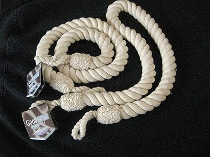 Goodwear Natural Cream Cotton Thick Rope Tie Backs 82cm Amazon Co Uk Kitchen Home