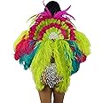 ZUCKER Tropical Feather Carnival Costume Backpack Adult