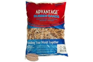 ALLIANCE RUBBER COMPANY Alliance Rubber 26314 Advantage Rubber Bands Size #31, 1 lb Bag Contains Approx. 850 Bands (2 1/2" x 1/8", Natural Crepe)