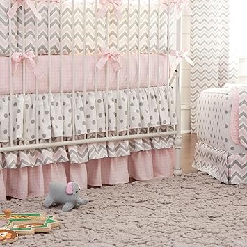 chevron crib skirt