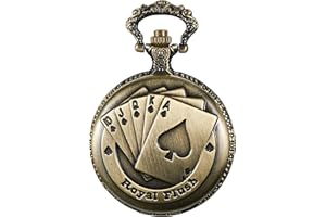 Dentily Vintage Octopus Hollow Quartz Pocket Watch Steampunk Black Pocket Watch with Necklace Chain