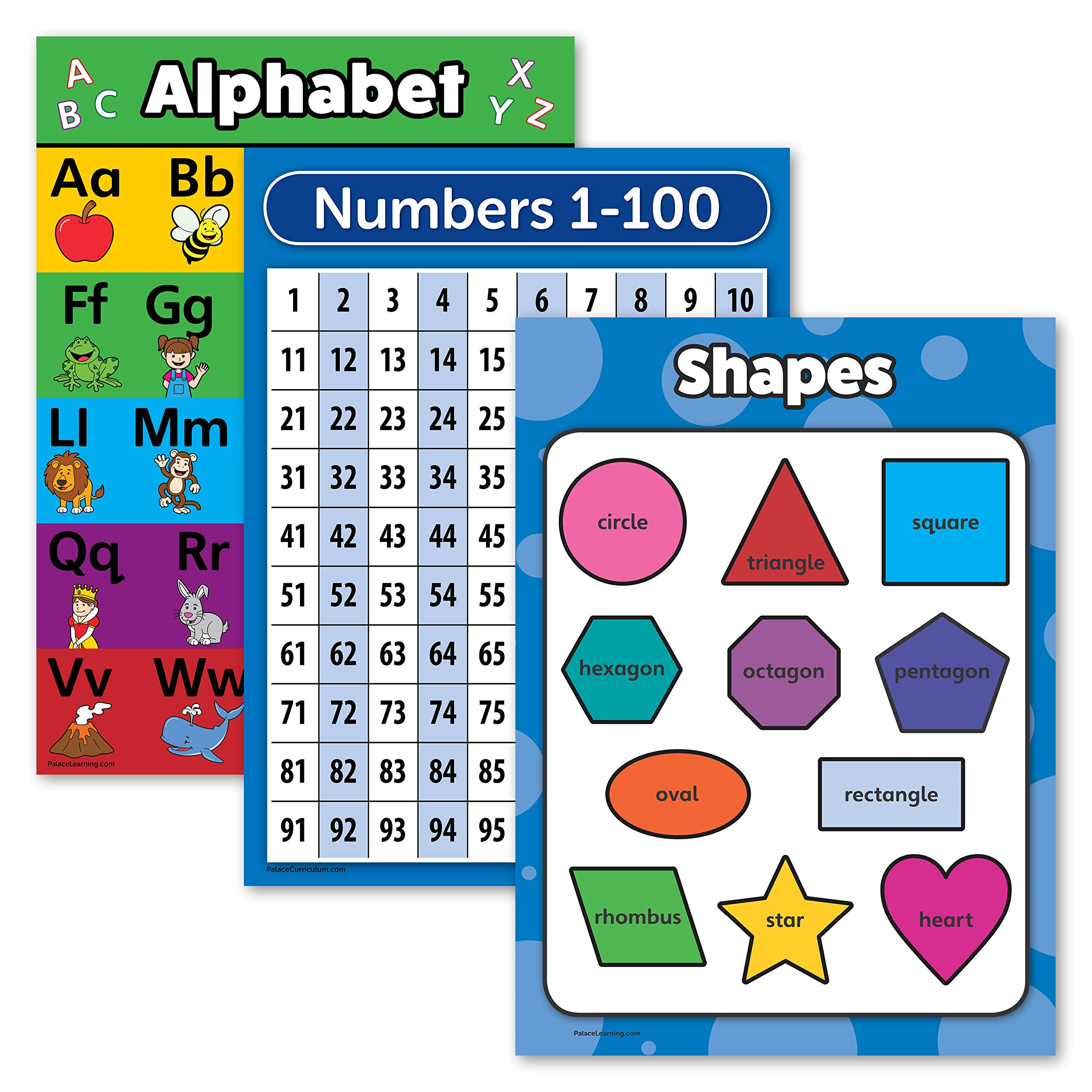 Mua Palace Learning 3 Pack - ABC Alphabet + Numbers 1-100 + Shapes ...