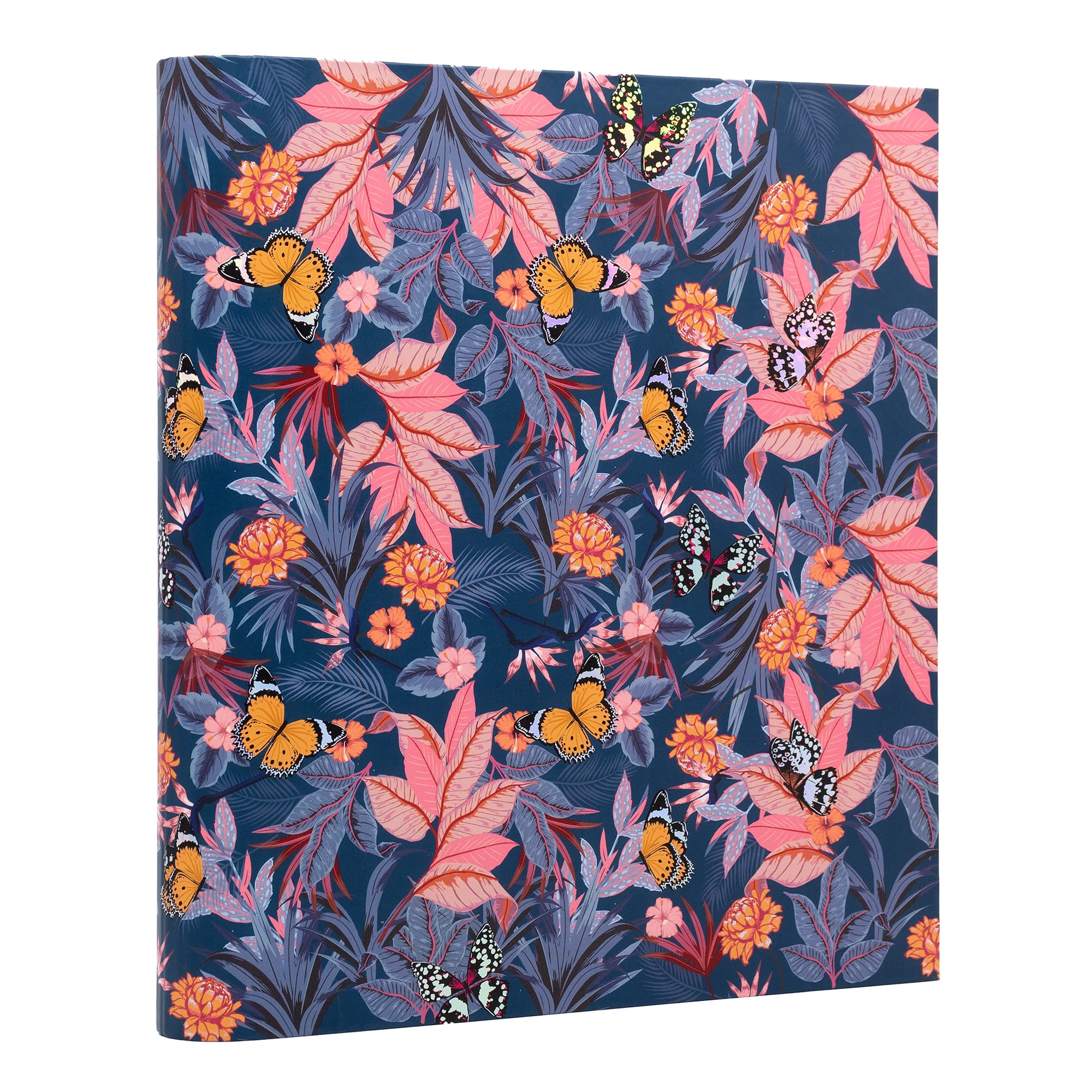 Pukka Pad, Bloom A4 Preloaded Rollbound Ringbinder – Includes Personal Details and Planner Pages – Comes Preloaded with 5-Part Dividers – Standard D-Ring Mechanism - Blue