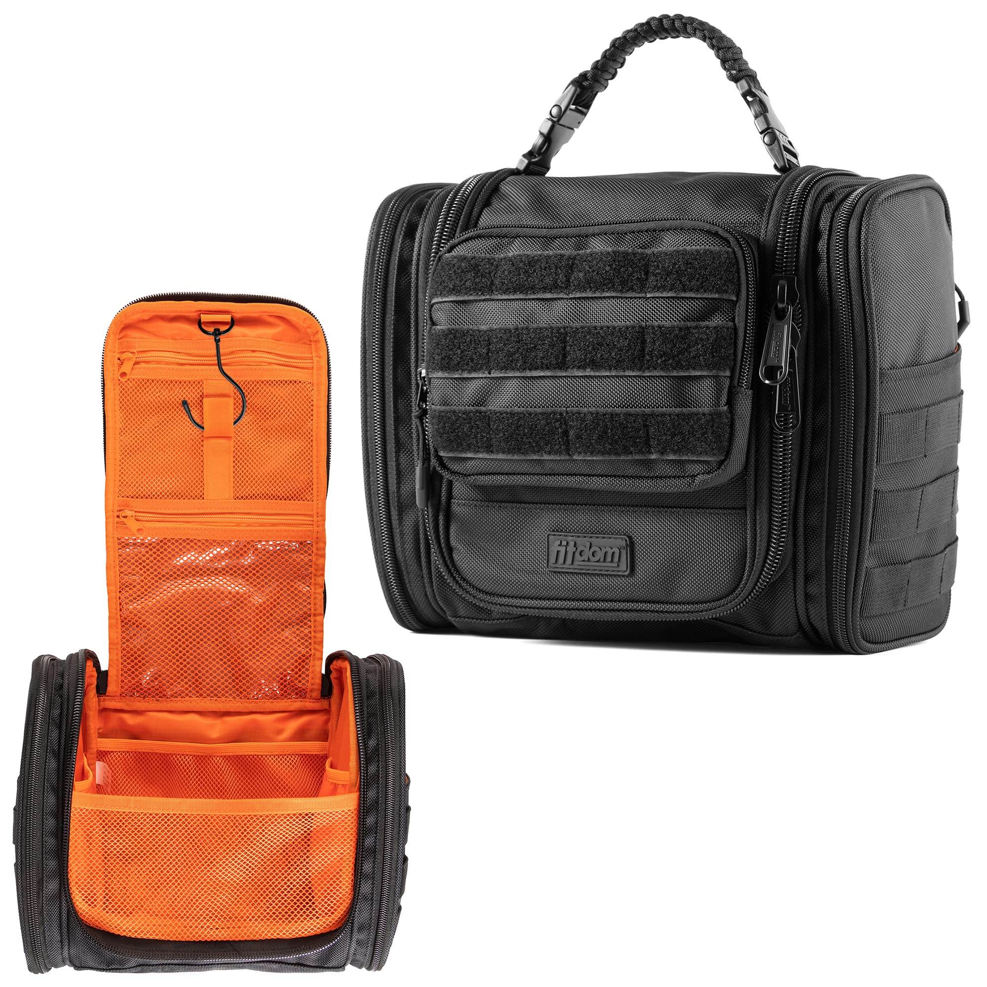 Photo 1 of Fitdom Tactical Hanging Toiletry Bag Dopp Kit For Men & Women. Perfect For Travel & Storage for Cosmetic, Clipper, Toothbrush, Shower, Shaving & Grooming Care. Best Overnight Toiletries Organizer Case