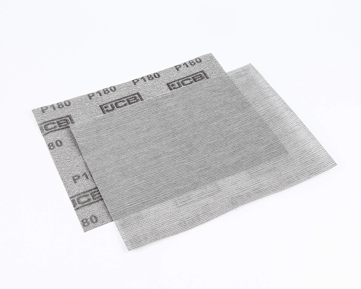 JCB, 180 Grit Mesh Sanding Sheets, 2 x Fine Metal Mesh Sanding Paper Sheets, Power Tool Accessory, Compatible with Palm
