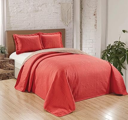 Fancy Collection Luxury Bedspread Embossed Reversible Coverlet