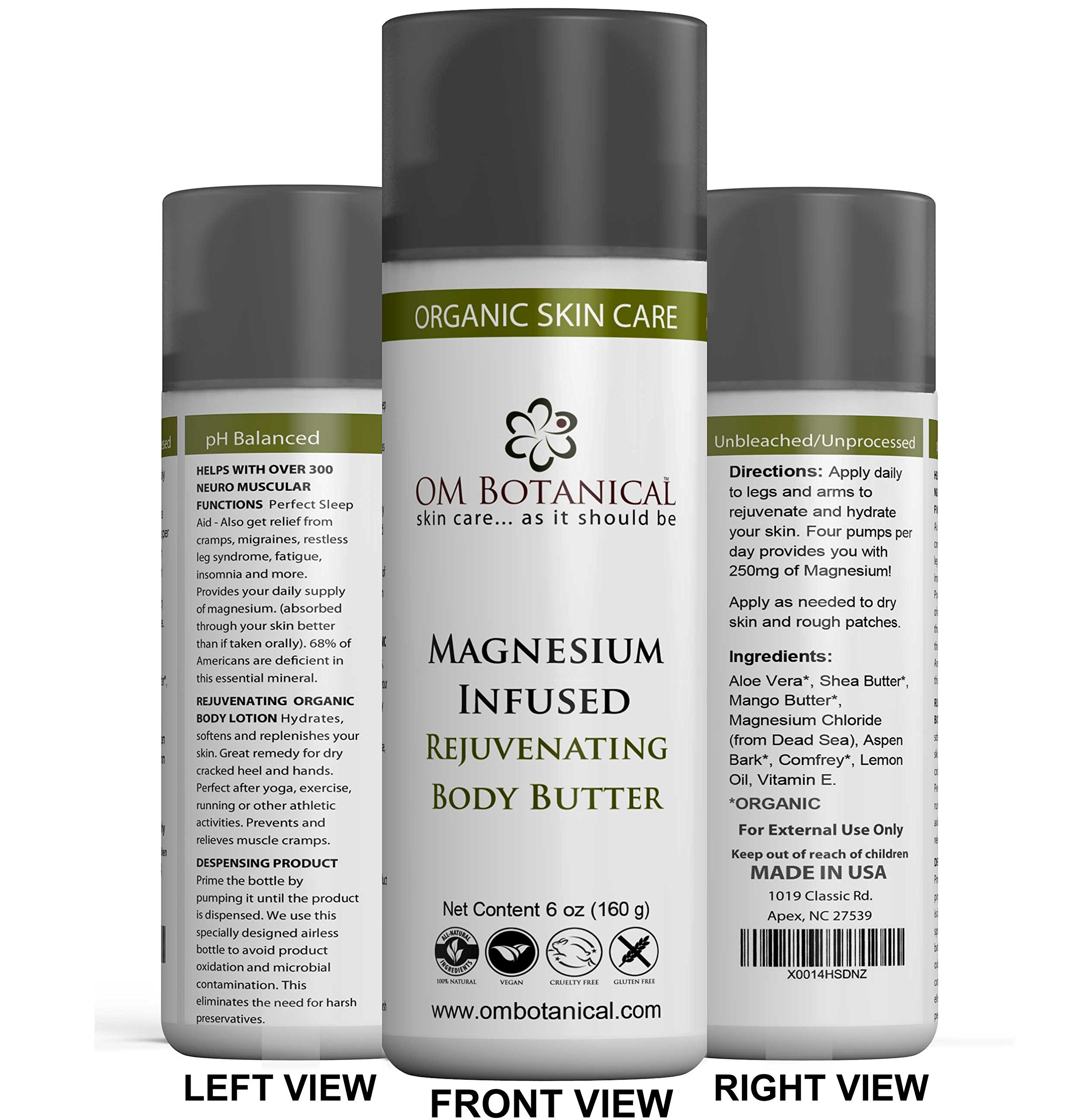 TOPICAL MAGNESIUM LOTION Better Than Oil or Spray. No Sting No Itch, Best Cramp Relief Cream