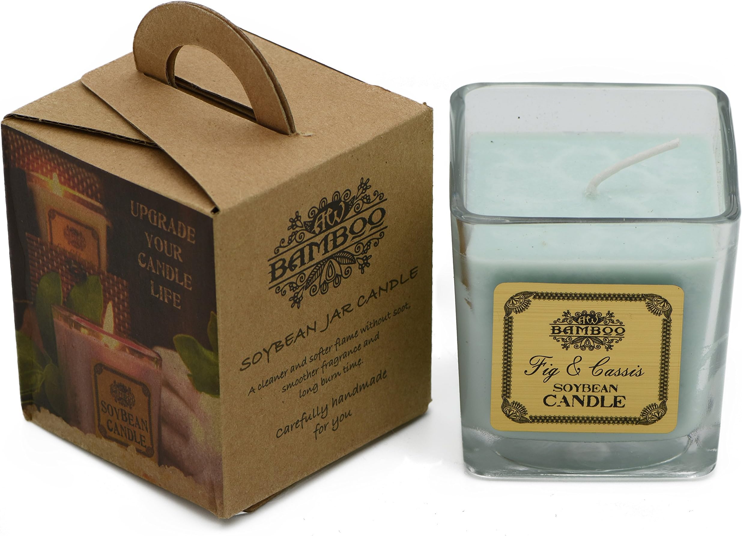 Fig & Cassis Scented Candle Soybean Non Toxic Long Lasting Eco-Friendly