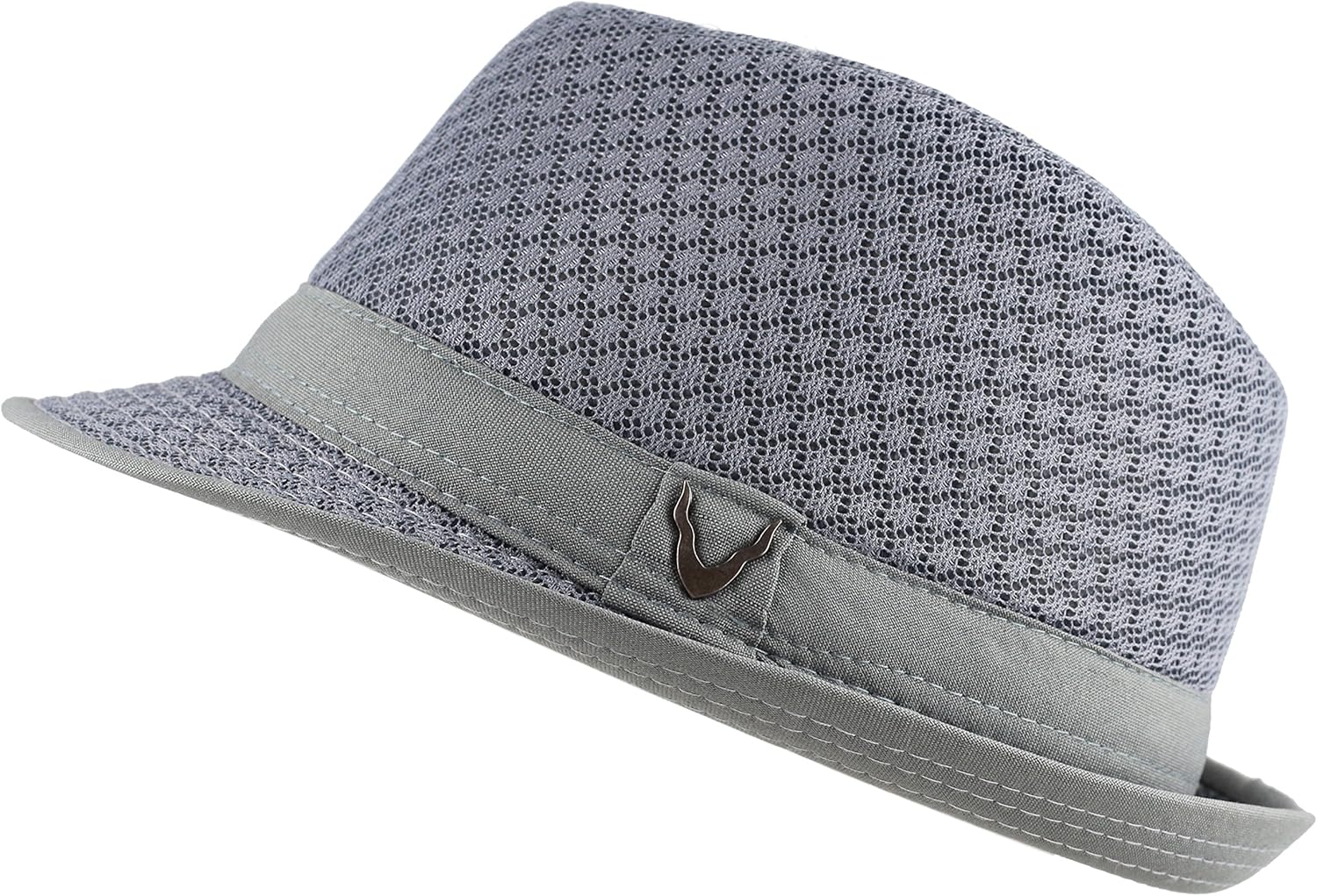 Black Horn Light Weight Classic Soft Cool Mesh Fedora hat at  Women’s Clothing store