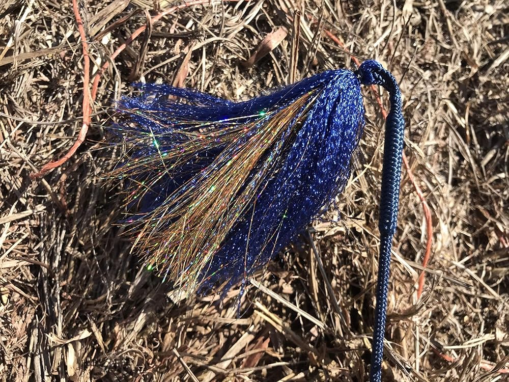 Pig Show Whip Royal Blue & Gold Handmade