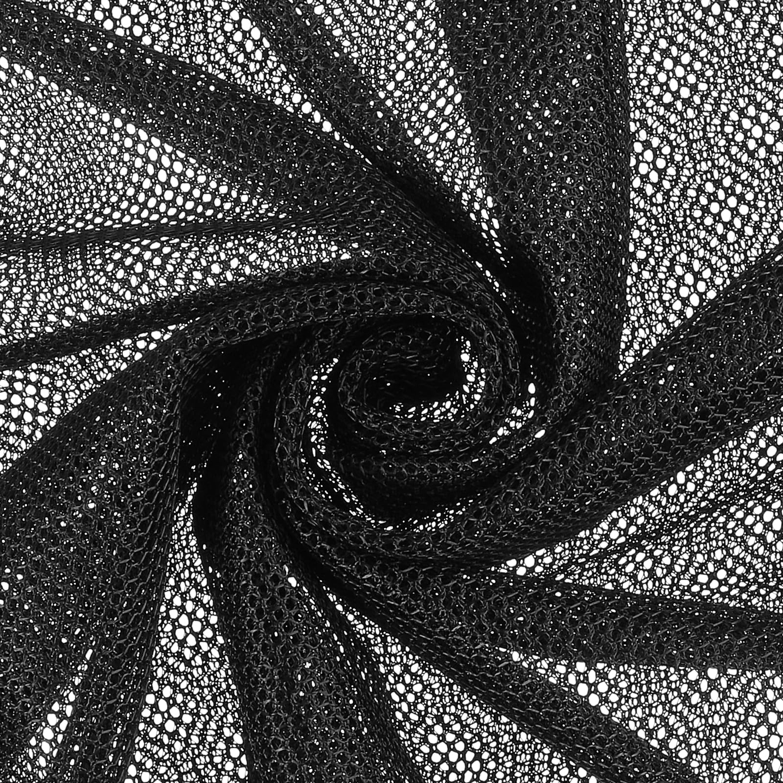 Black Fabric Polyester Tulle Fabric Slightly Stretch Mesh Material Fabric Netting for Sewing Projects Backpack Pocket and Straps Netting Clothes Netting Bag Shopping Bag (150 X 75 CM)