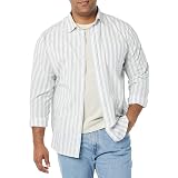Essentials Men's Regular-Fit Long-Sleeve Poplin Shirt - Teal Buffalo Check, Casual Button-Up - View #3