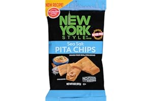 New York Style Pita Chips, Sea Salt, 8 Ounce (Pack of 12)