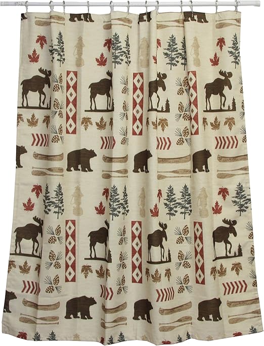 Amazon Com Bacova Guild North Ridge Fabric Shower Curtain Home