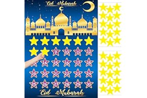 Hrency Ramadan Decorations 2023 Ramadan Calendar Eid Calendar Countdown Calendar with 30 Reusable Stars Ramadan Calendar Eid Calender Activities for Kids Ramadan Mubarak Decor