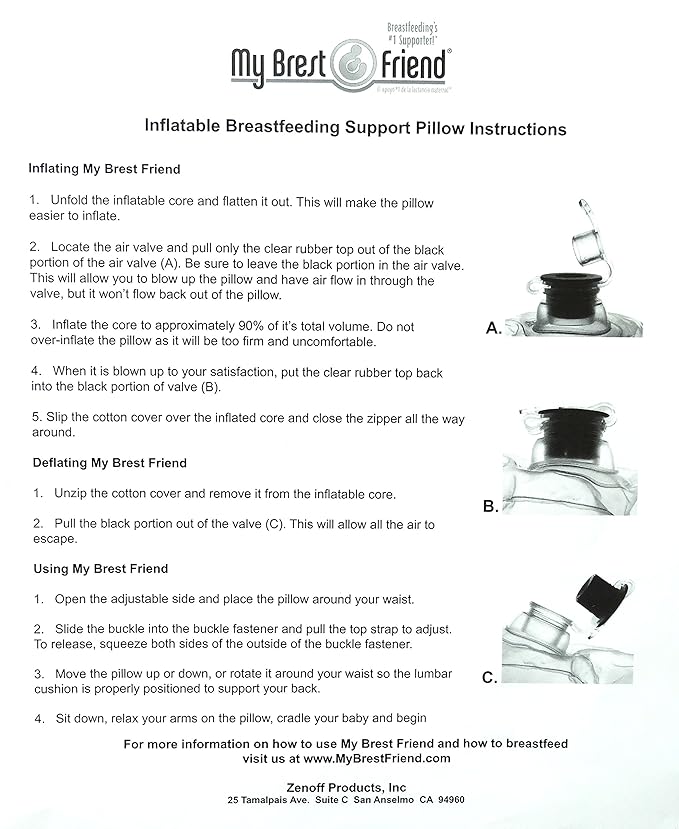 my brest friend inflatable travel nursing pillow