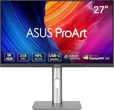 ASUS ProArt PA27JCV 27 inch 5K IPS Calman Verified USB-C 96W Display HDR 500