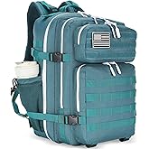 Lovelinks21 45L Tactical Assault Backpack 3 day assault pack with Molle Waterproof backpack Rucksack for Tactical Backpacks (Blackish Green)