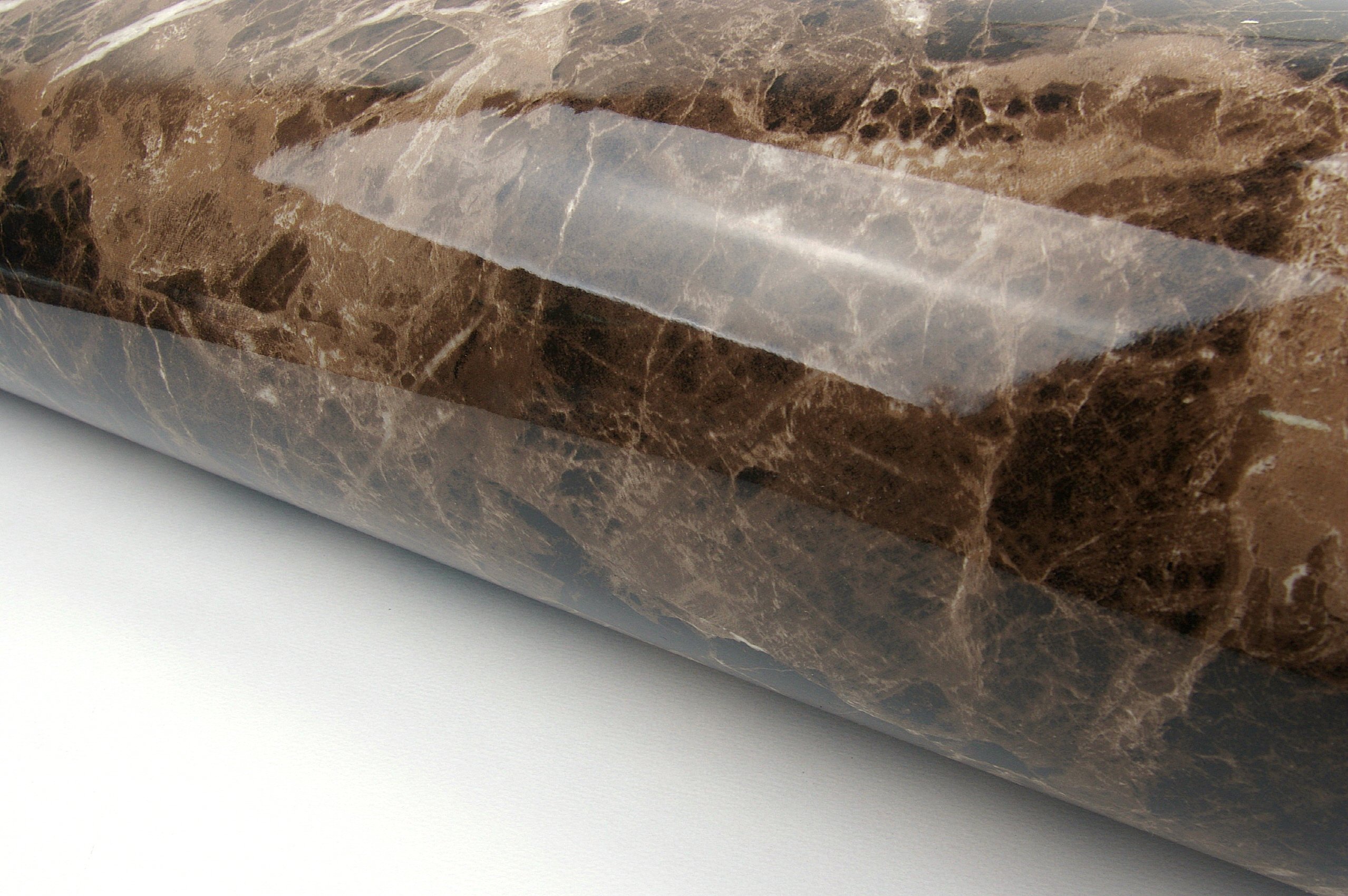 Marble Look Contact Paper Film (Brown, 24" X 78.7" Roll, High Glossy