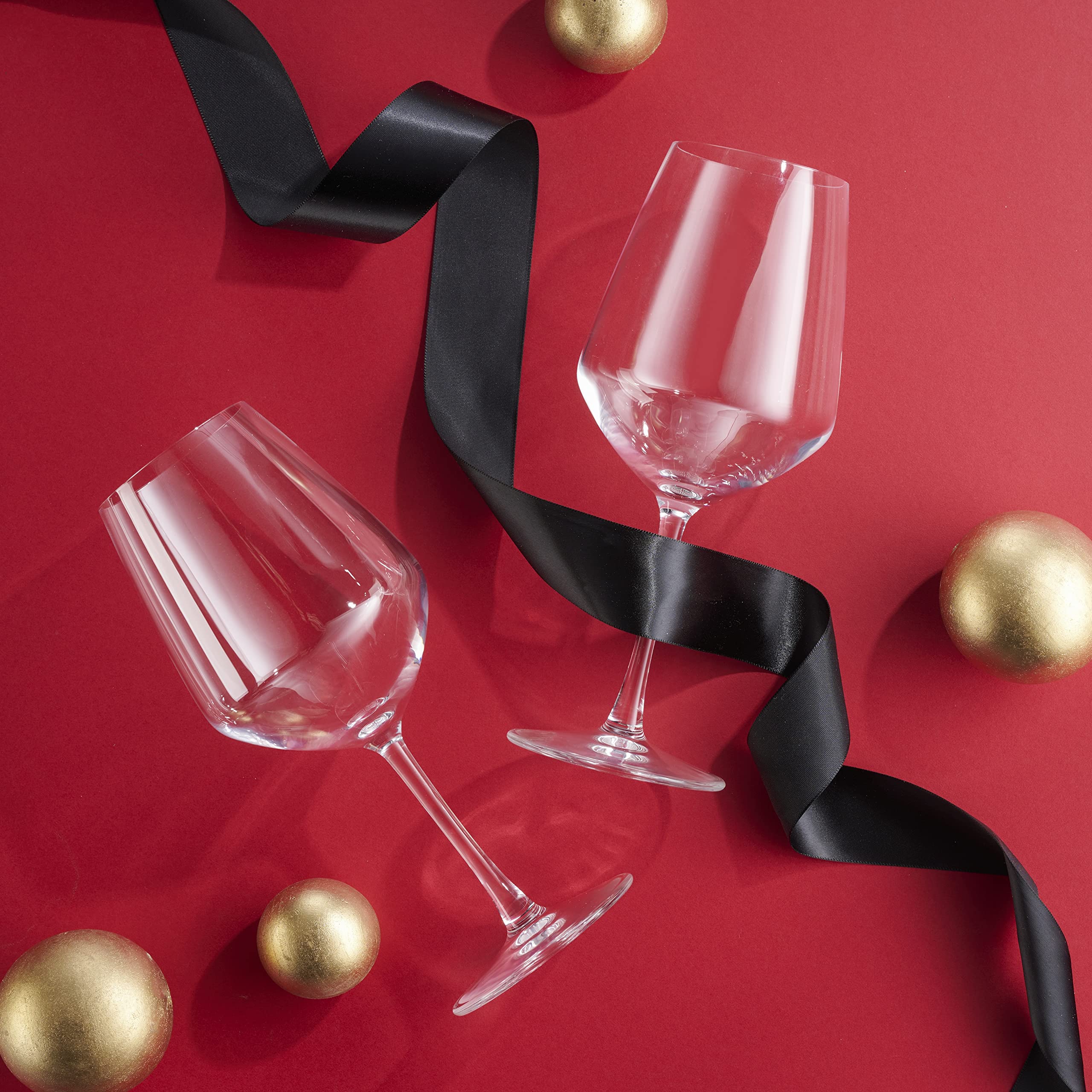 Lefonte Wine Glasses, Italian Red Wine Glasses Set, 18oz Clear Wine Glasses, Wine Glass Cups