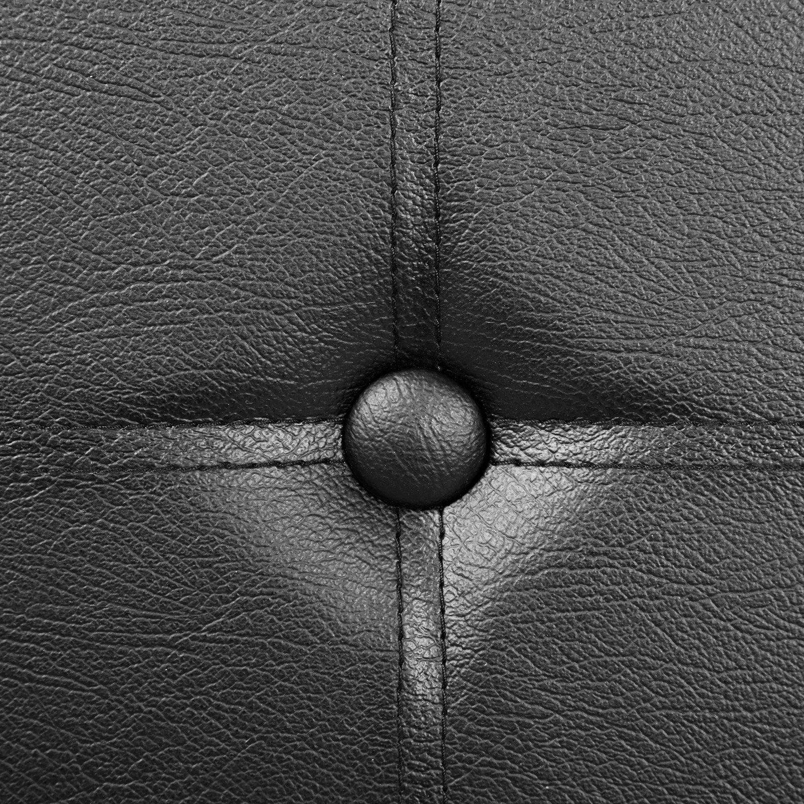 SONGMICS 76 cm Sitzbank mit Stauraum, Sitztruhe, Aufbewahrungsbox, Fußhocker, faltbar, gepolstert, Bezug aus Kunstleder, bis 300 kg belastbar, klassikschwarz LSF105, Schwarz 6