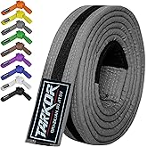 TARKOR BJJ Belt for Men & Women Brazilian Jiu Jitsu Belt with Ranking Stripes Sleeve Bar Kids Jiu Jitsu Gi Belt